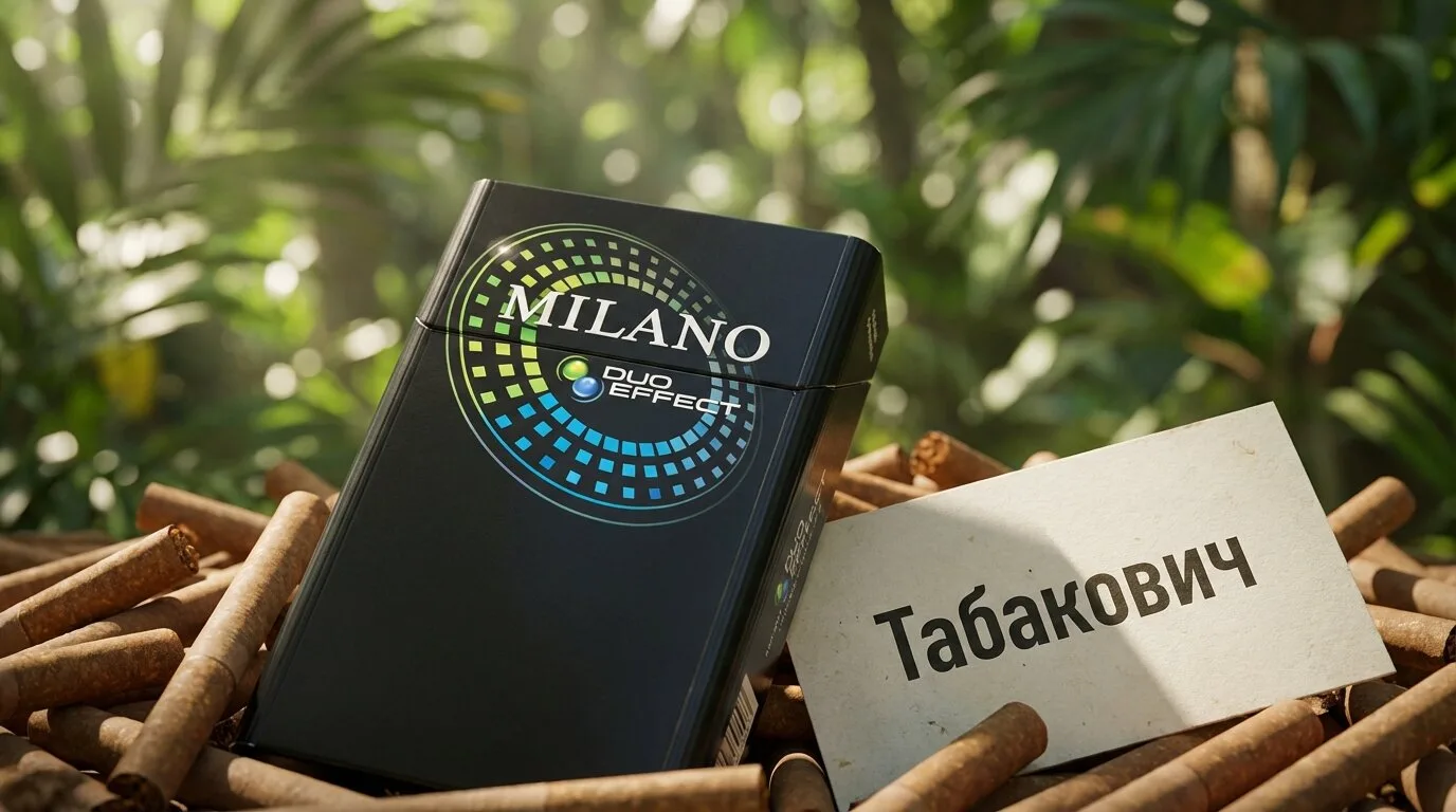 Milano Duo Effect Super Slims · Милано Дуо Эффект Супер Слим Яблоко ментол — оптом в Москве